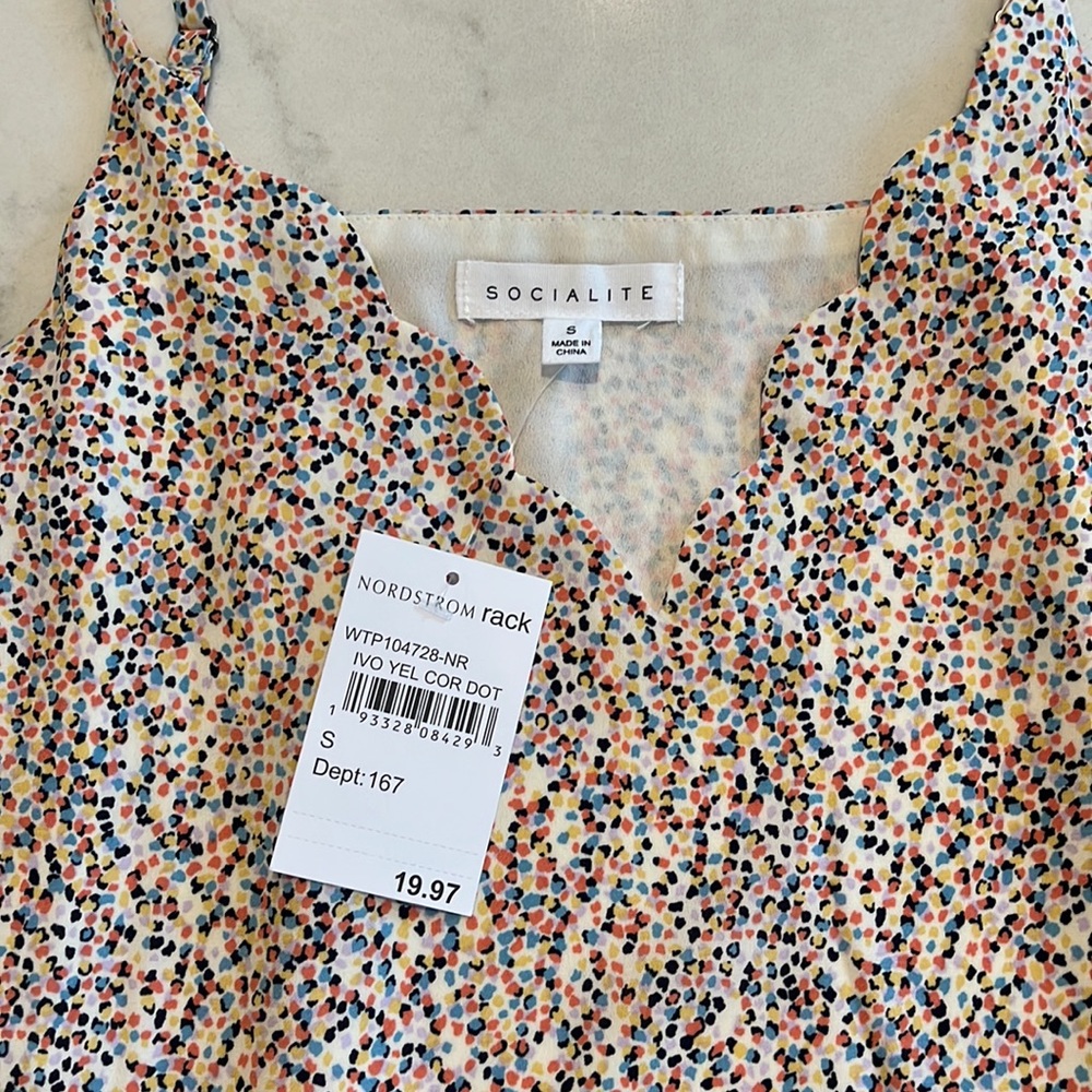 Polka dot blouse tank